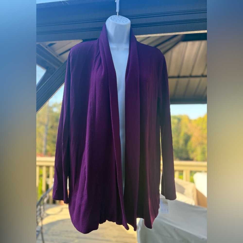 Jones New York Rich Purple Cardigan, Size: M